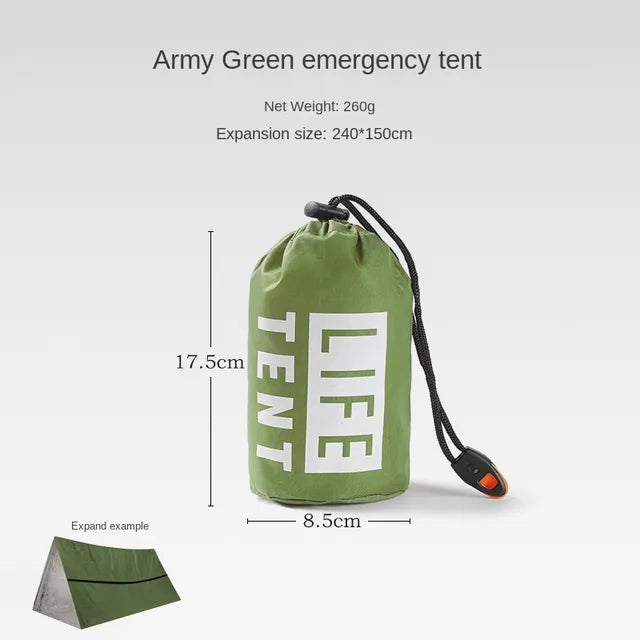 2-Person Emergency Shelter Survival Tent Kit