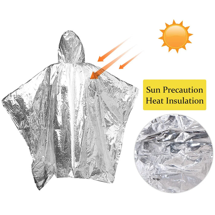 Disposable Aluminum Film Raincoat