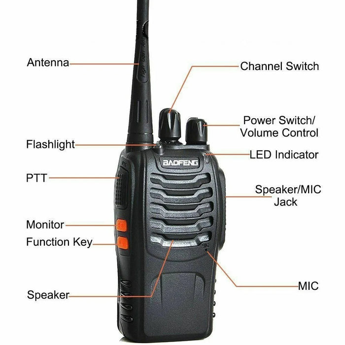 Baofeng BF-888S Walkie Talkie UHF  Transceiver USB