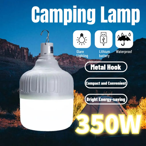 350W Portable Camping Lamp Battery Lantern Outdoor