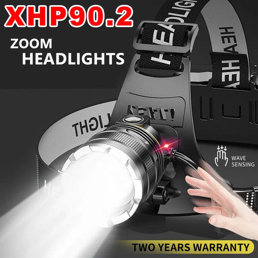 Upgrade Headlamp Sensor XHP90 Fishing Headlight  Flashlight