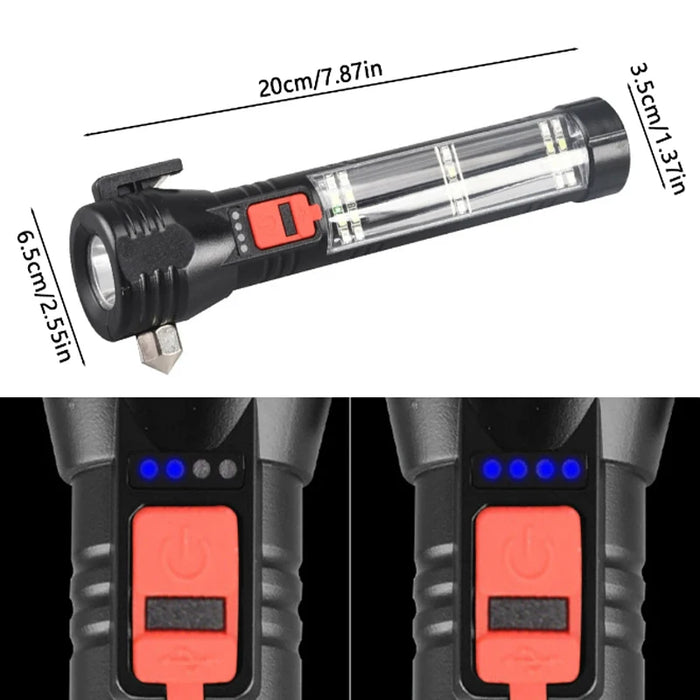 LED Flashlight Solar Powered Tactical Flashlight