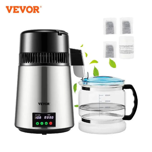 VEVOR 4L Water Distiller Purifier Filter Bottle Softener Touch