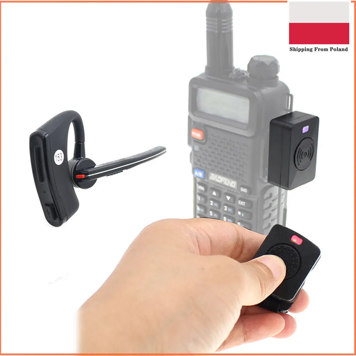 Walkie Talkie Wireless Hands-free PTT Bluetooth Headset