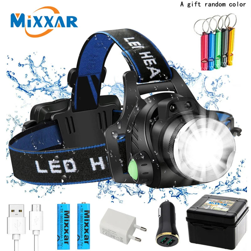 LED Headlamp High Lumens Zoomable Camping Lamp